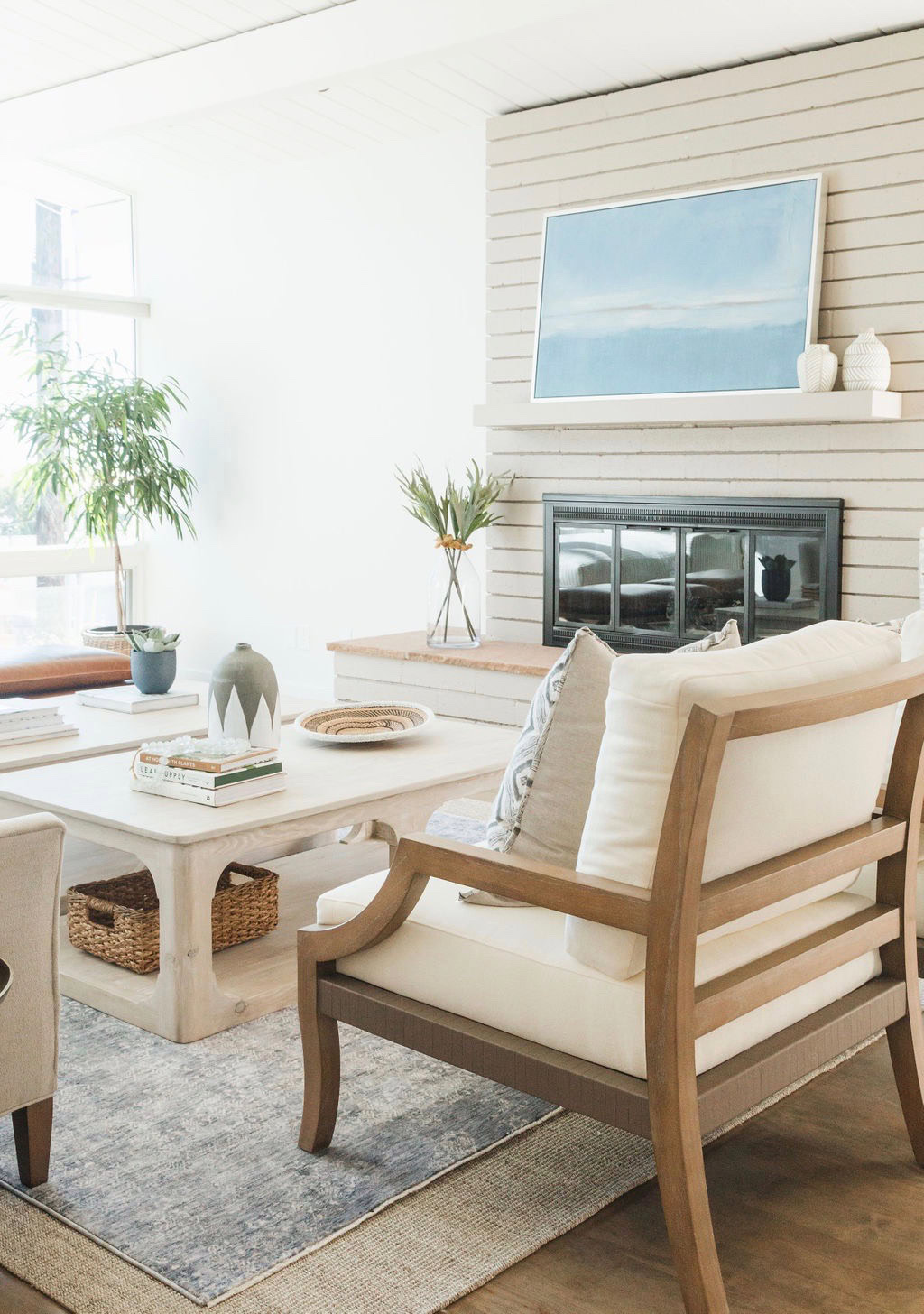 Bright living room featuring stylish furniture and natural light.