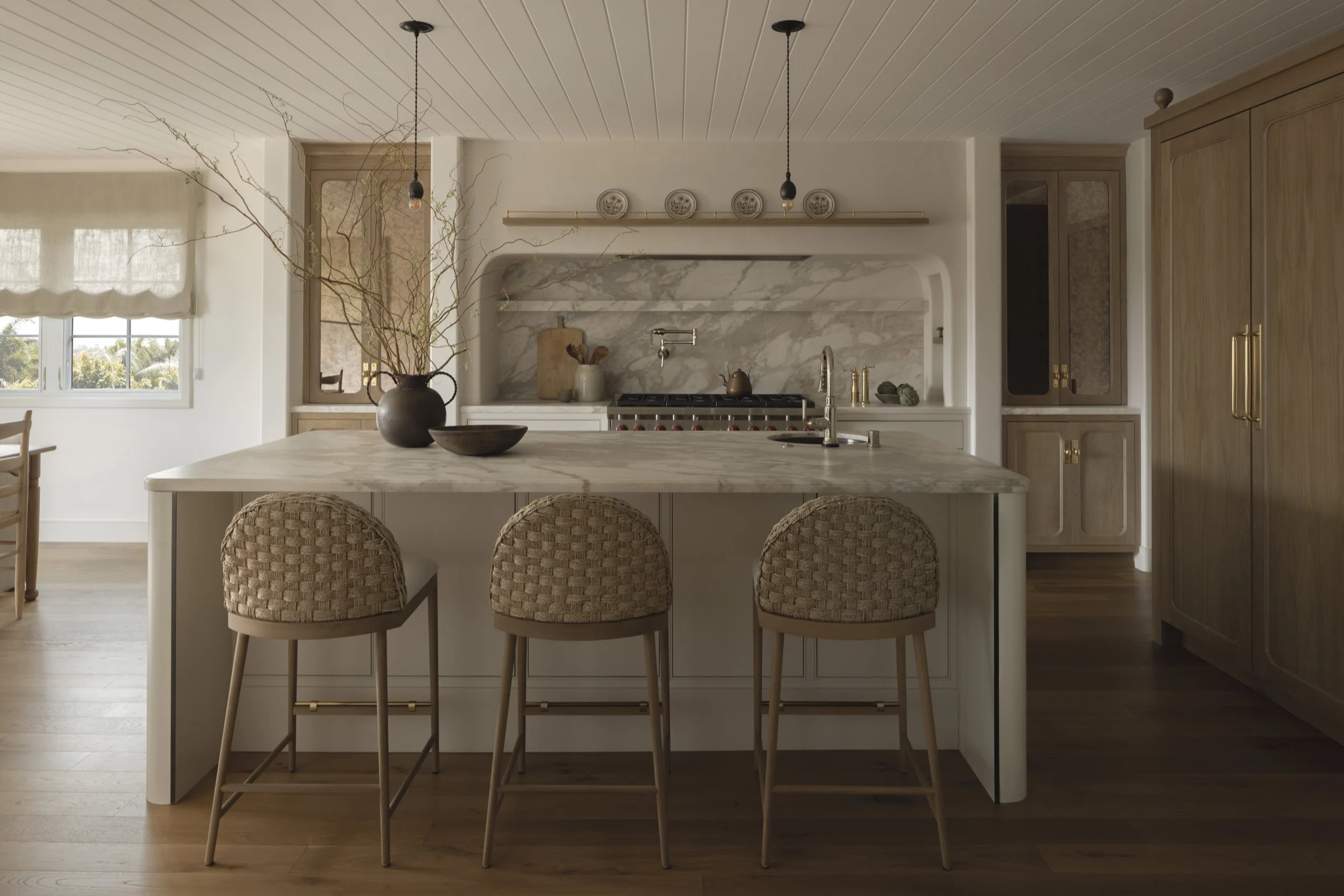 Kitchen interior with modern design, neutral tones, and natural lighting for a cozy home feel.